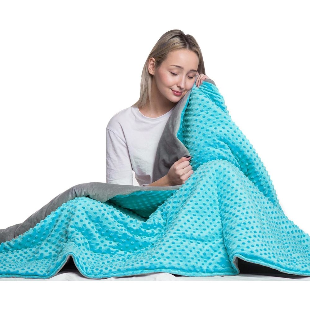 ALPHA HOME Removable Weighted Blanket Cover, Crystal Velvet 48x72 in